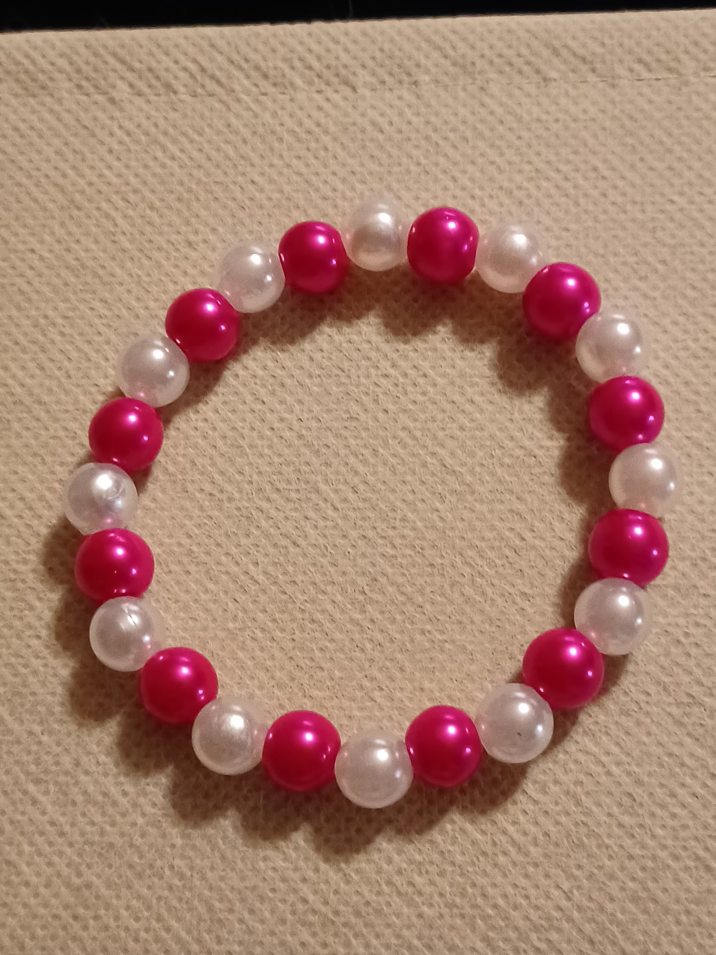 Hot pink in Paris stretch bracelet