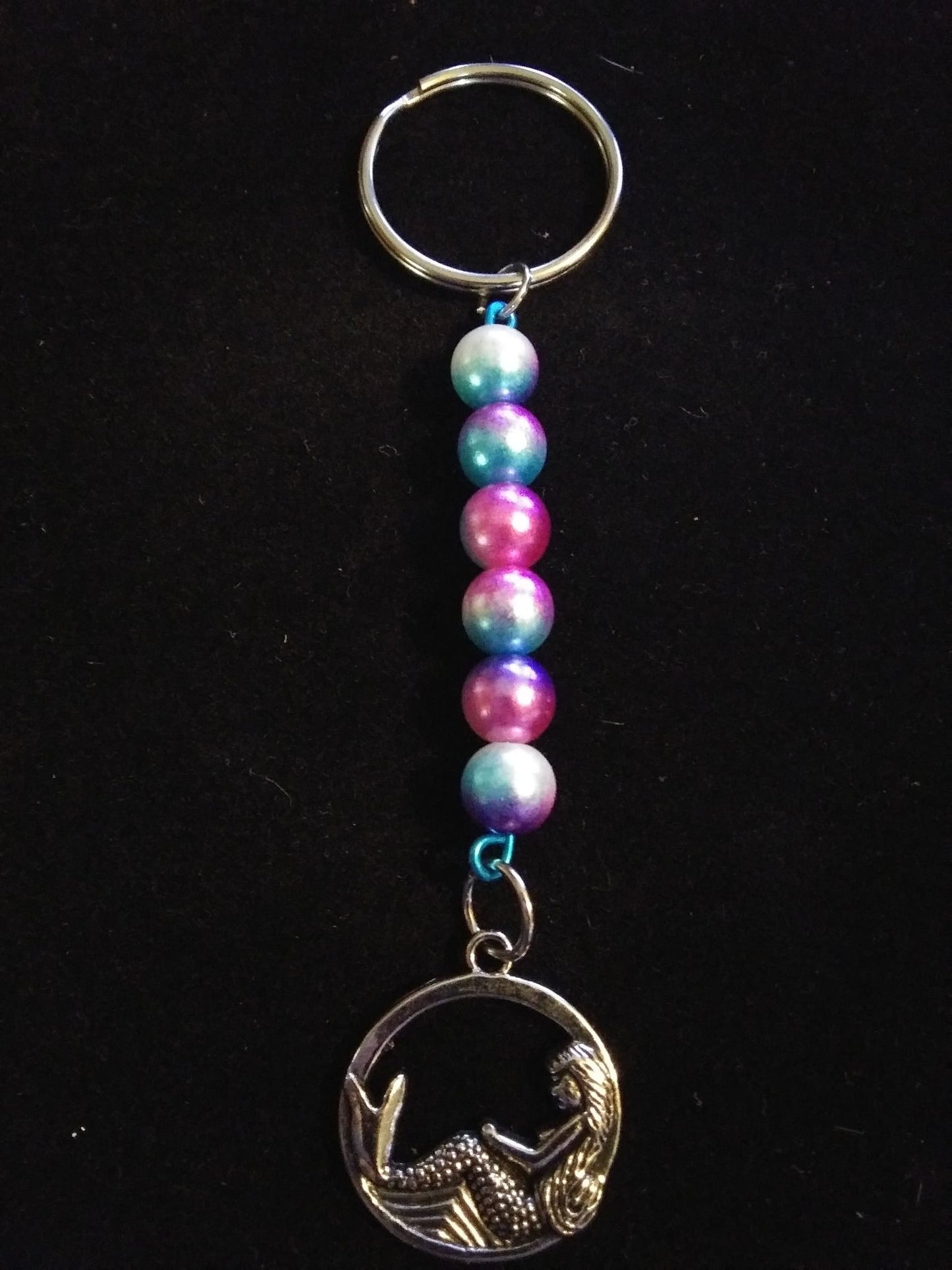 mermaid keycain with mermaid charm