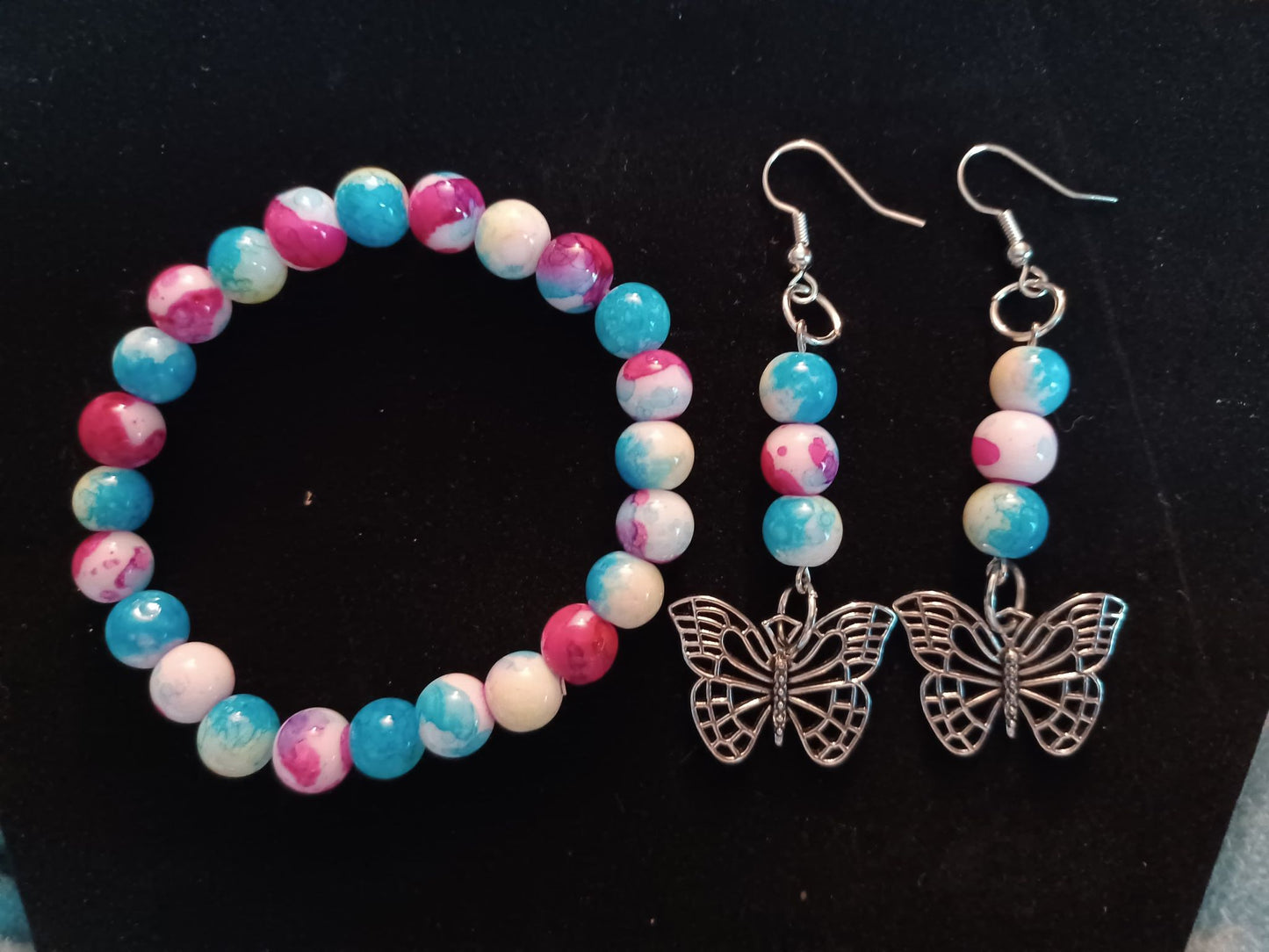 2-pc butterfly earring & bracelet set