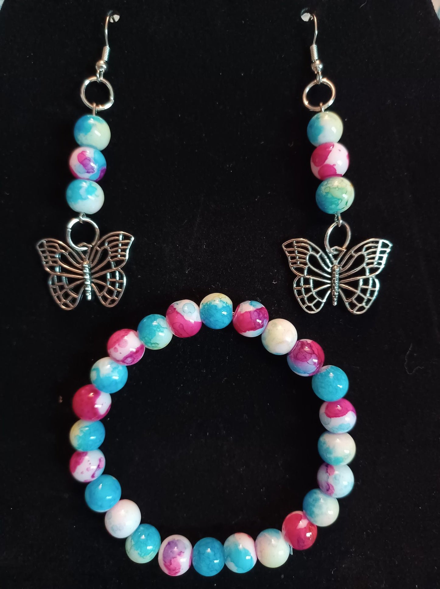 2-pc butterfly earring & bracelet set