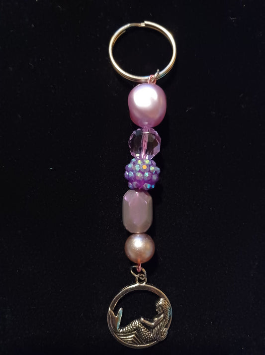 purple mermaid keychain