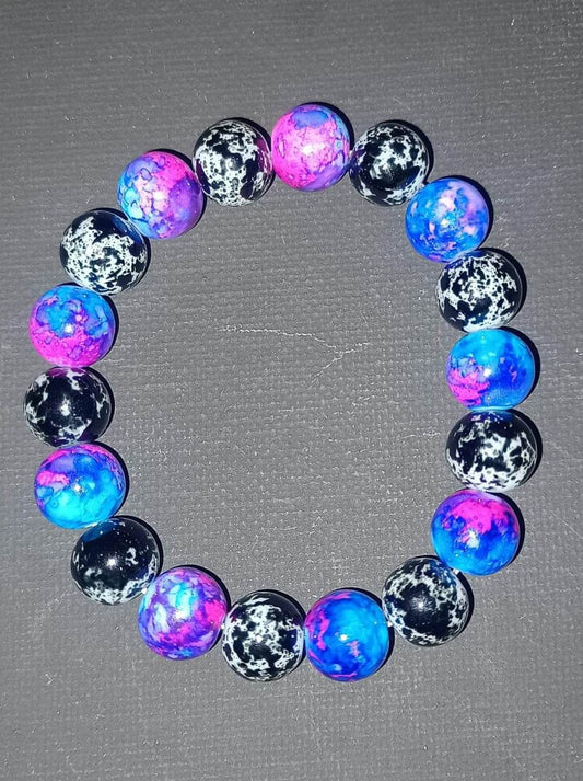 Universe tie dye stretch bracelet